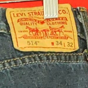 Levi's Rivited 514 Slim Straight Jeans 34 x 32